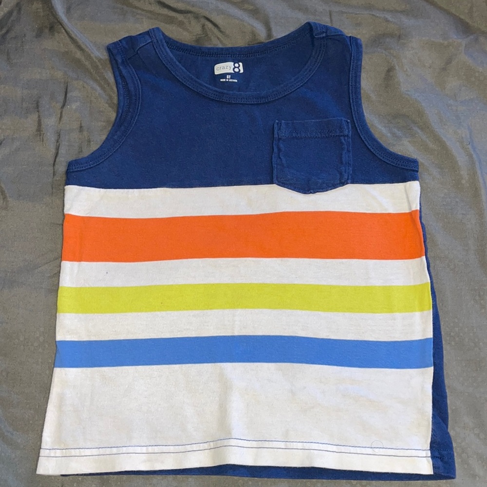 CRAZY 8 TODDLER BOY STRIPED TANK TOP